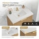preview thumbnail 60 of 96, Santarem Single Vanity with Pure White Quartz Stone Top without Mirror