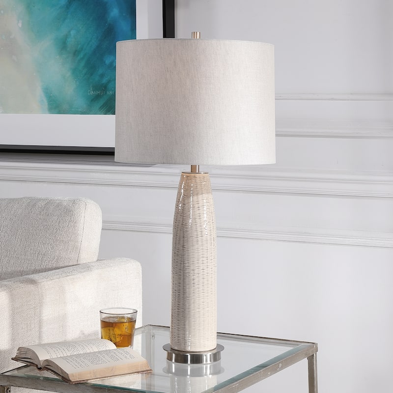 Uttermost Delgado Light Grey Table Lamp
