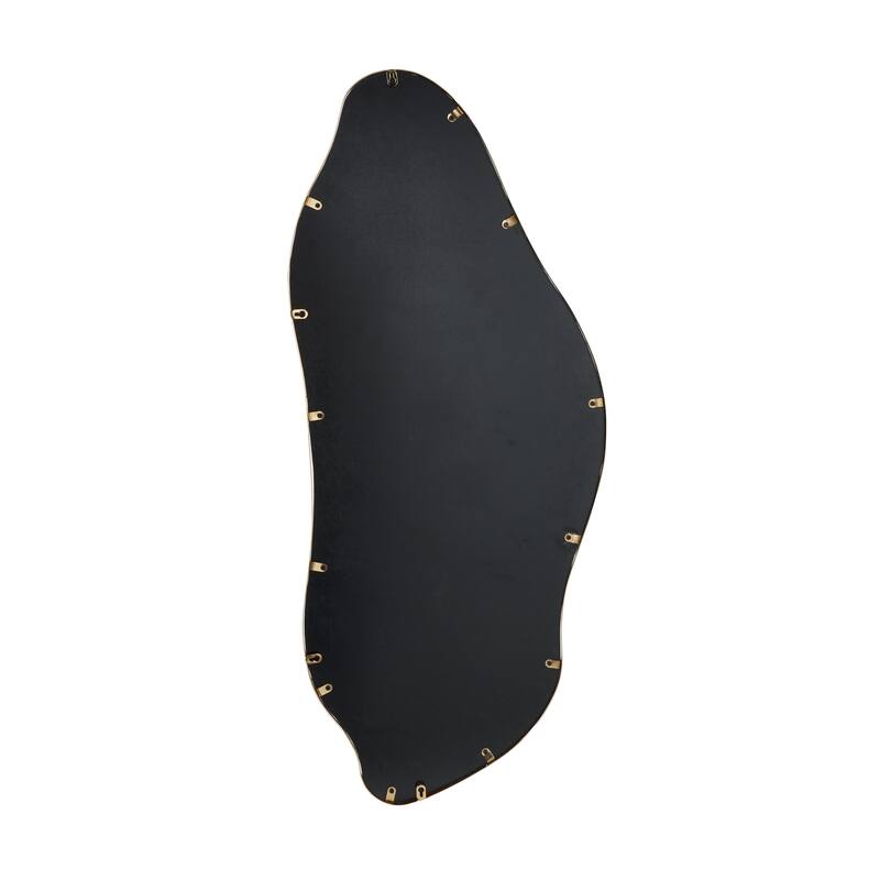 Metal Abstract Wavy Wall Mirror - Gold - Roche River Decor