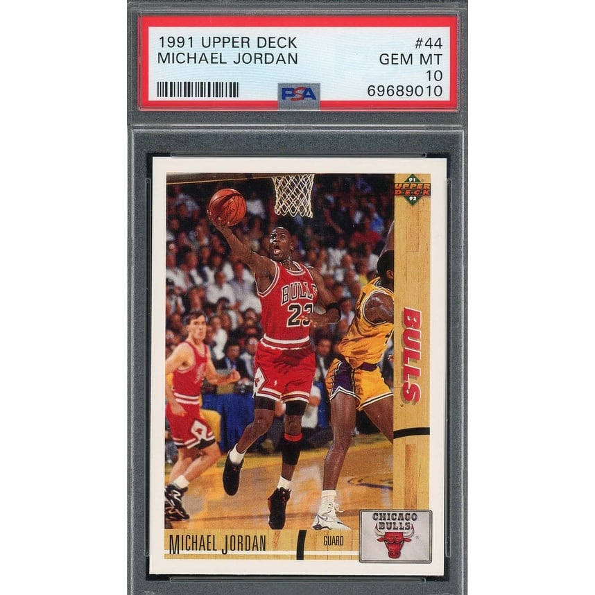 Michael Jordan 1991 Upper Deck Basketball Card #44 Graded PSA 10 - 8'6" x 11'6"