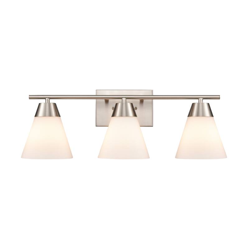 Vivica 24-inch Wide 3-Light Vanity Light in Brushed Nickel - 24 - 24