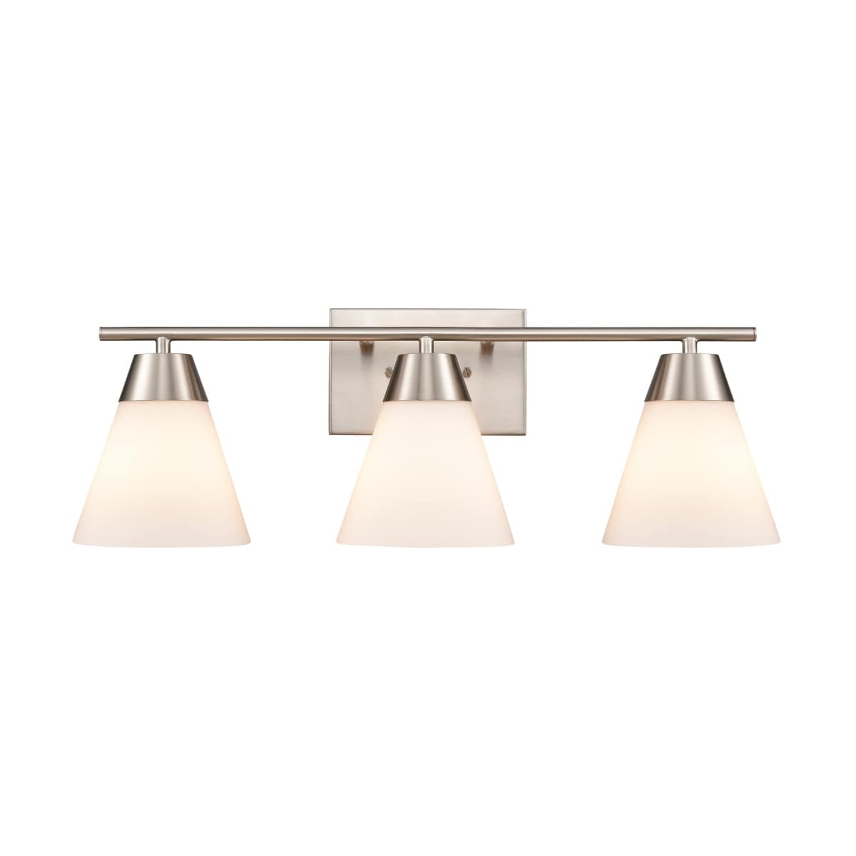 Atlas Lighting Vivica 24-inch Wide 3-Light Vanity Light in Brushed Nickel