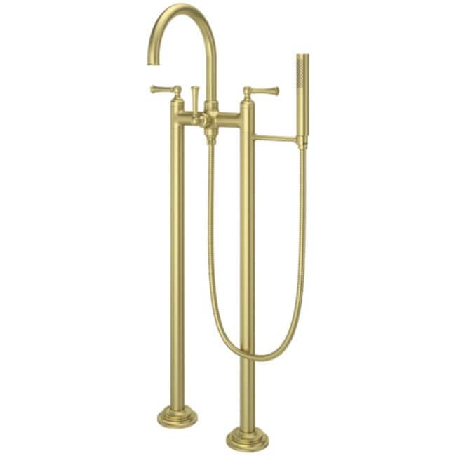 Pfister Tisbury Floor Mounted Tub Filler with Built-In Diverter - - Brushed Gold