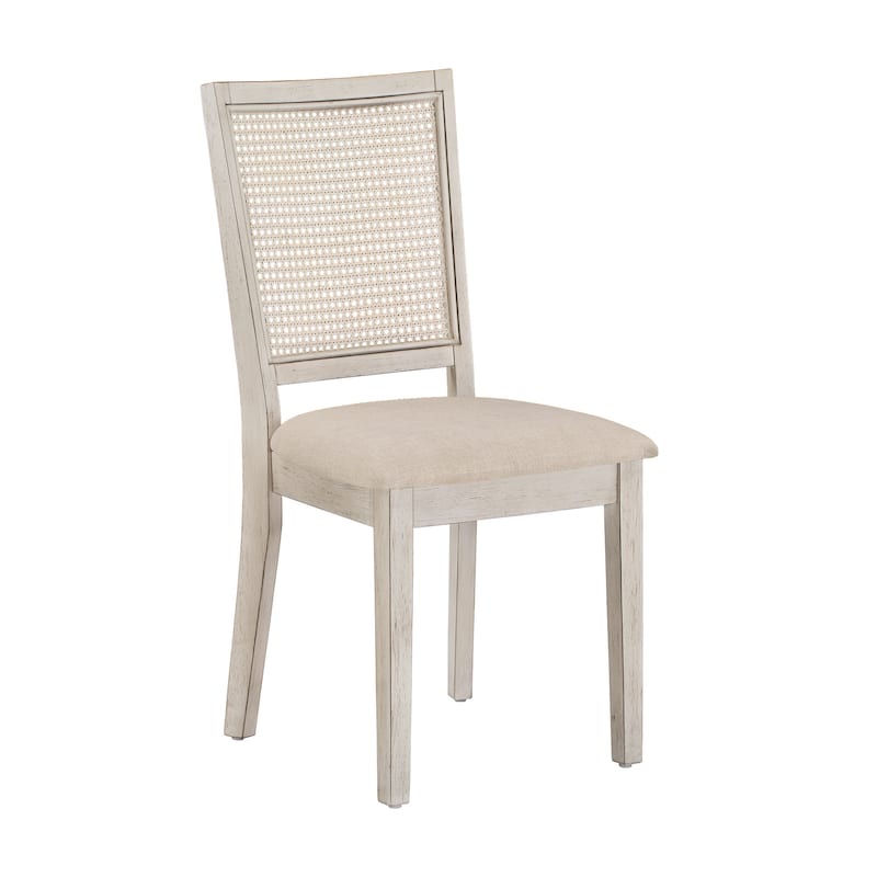 Eleanor Beige Linen Rattan Dining Chairs (Set of 2) by iNSPIRE Q Classic