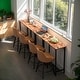 preview thumbnail 8 of 6, 55'' Counter Height Bar Dining Table with Metal Frame Rectangular Pub Sofa Table for Kitchen ,Living Room
