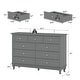 preview thumbnail 31 of 36, 9-Drawer Dresser for Bedroom, 55.1" Wide Chest of Drawers with Anti-Tip Kit, Large Storage Organizer Cabinet
