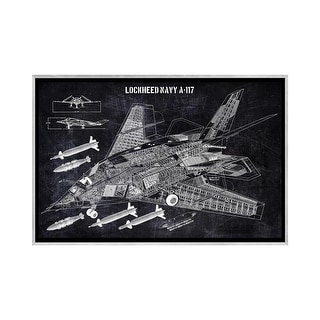 iCanvas "Lockheed Navy A-117" by Joseph Fernando Framed
