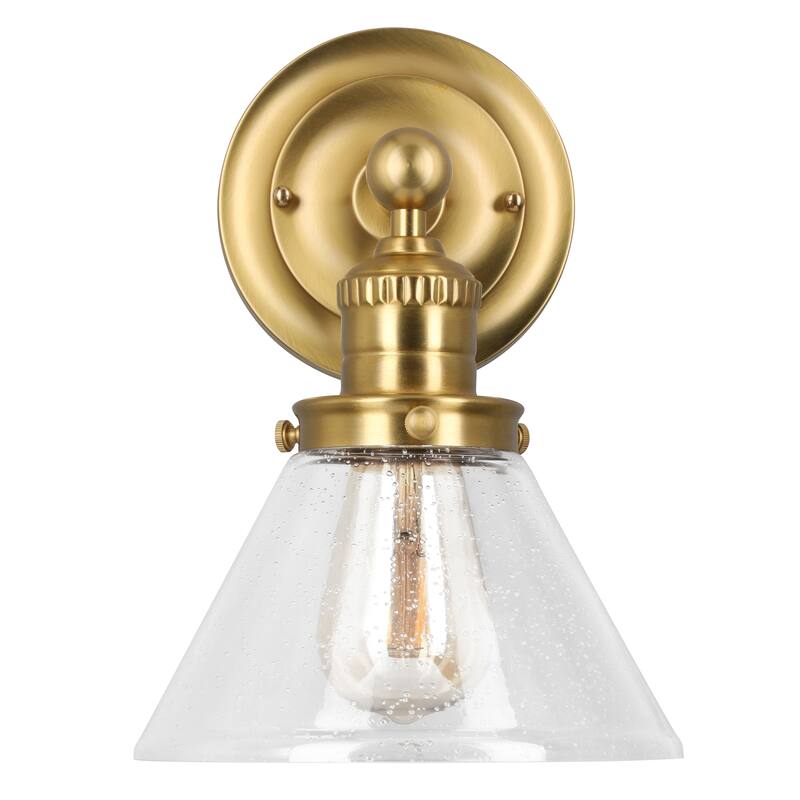 Augustin Transitional 1-Light Indoor Dimmable Wall Light Fixture - Satin Gold