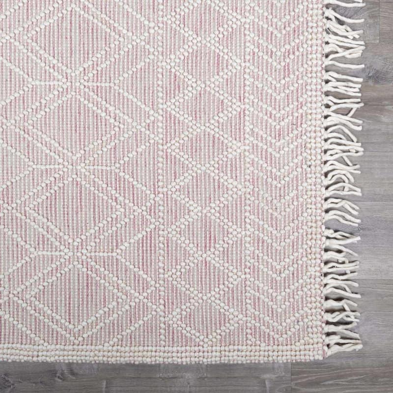Hauteloom Arnside Living Room, Bedroom Area Rug - Ivory, Pink - 2'3" x 3'9" - 2'6" x 12' - Ivory, Pink / Arnside