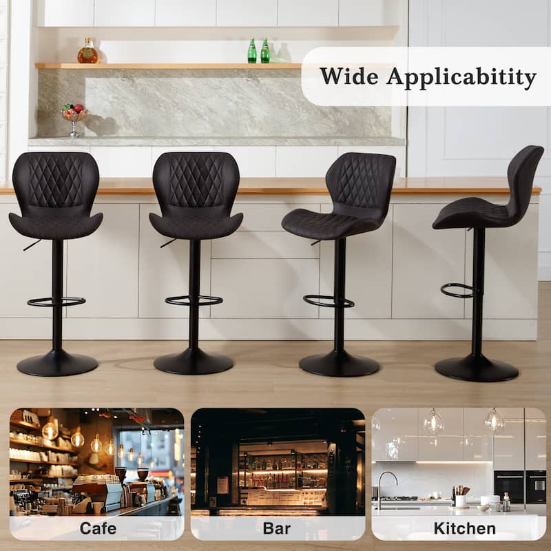 HOMYKA Swivel Adjustable Height Stool Set of 2