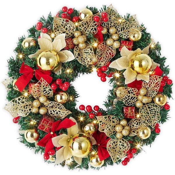18 inch battery operated christmas wreath cheap