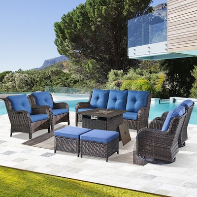 Gymojoy Outdoor Patio Funiture Set with Fire Pit Table