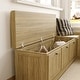 preview thumbnail 16 of 15, Corner Storage Bench with Lift-Top Seats, Faux Drawer Fronts, Oak Finish, Entryway & Living Room Organizer