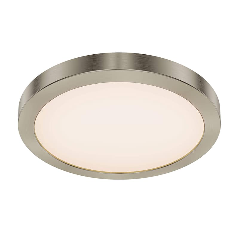 Radiance 12 Inch Round 5CCT Metal Flush Mount - 12 Inch - Satin Nickel