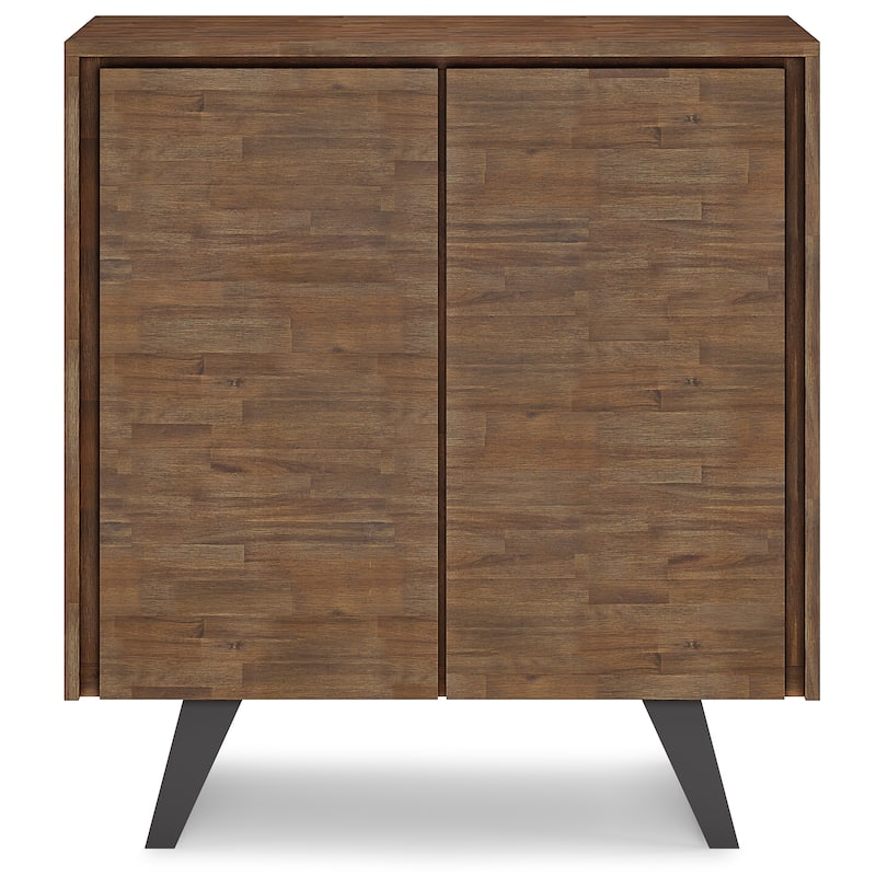 WYNDENHALL Mitchell SOLID WOOD and Metal 39 inch Wide Modern Industrial Medium Storage Cabinet - 39"w x 17"d x 42" h