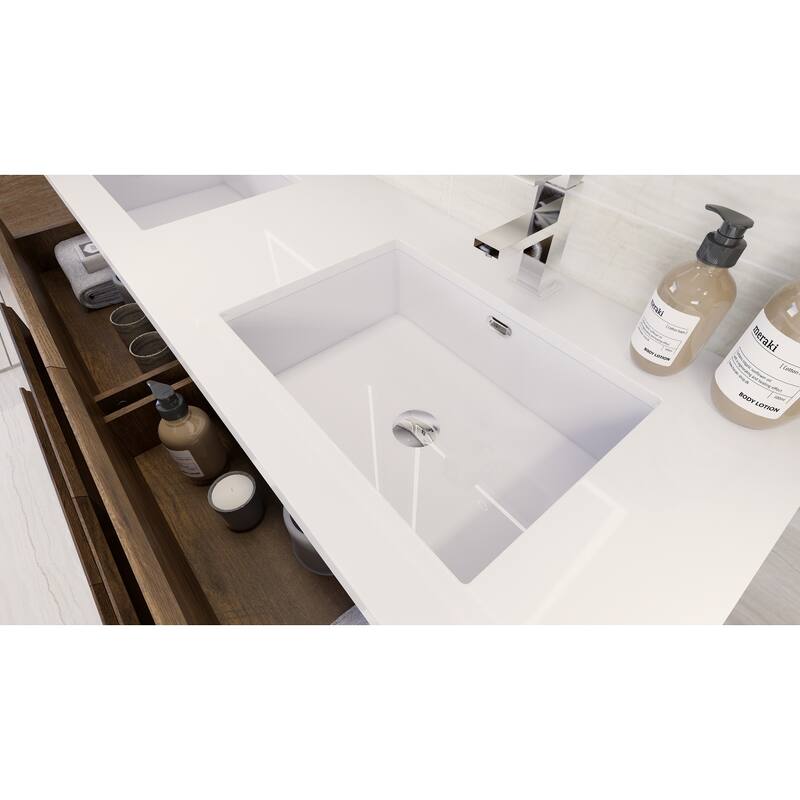Aron 60'' Freestanding Vanity with Double Reinforced Acrylic Sink