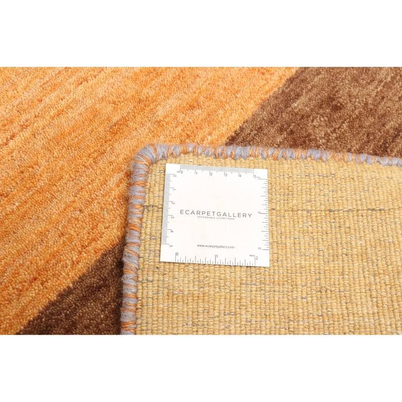 ECARPETGALLERY Hand Loomed Kashkuli Gabbeh Copper Wool Rug - 2'9 x 7'9