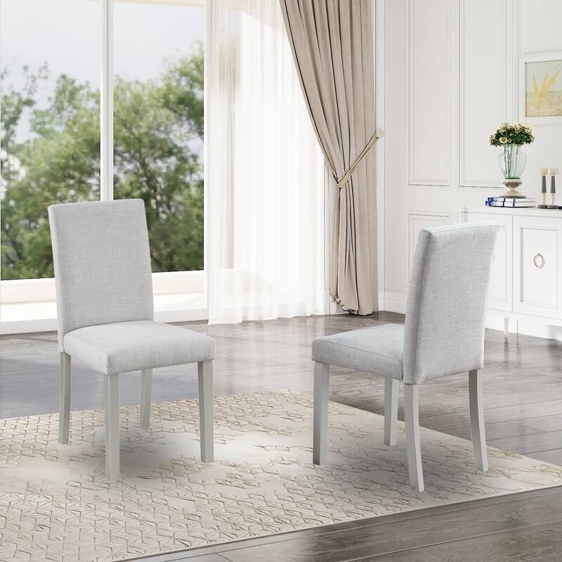 Dining Chairs Only, Dining Chairs set for 4, Kitchen Chair with Padded Seat, Side Chair for Dining Room - Gray