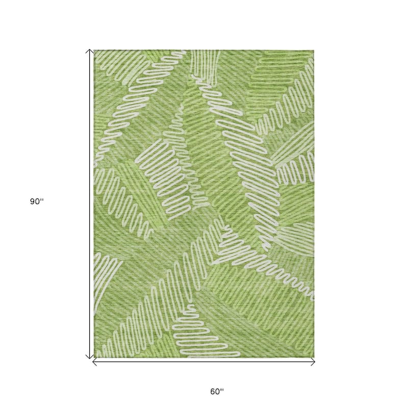 HomeRoots Floral Transitional Rectangle Outdoor Rug