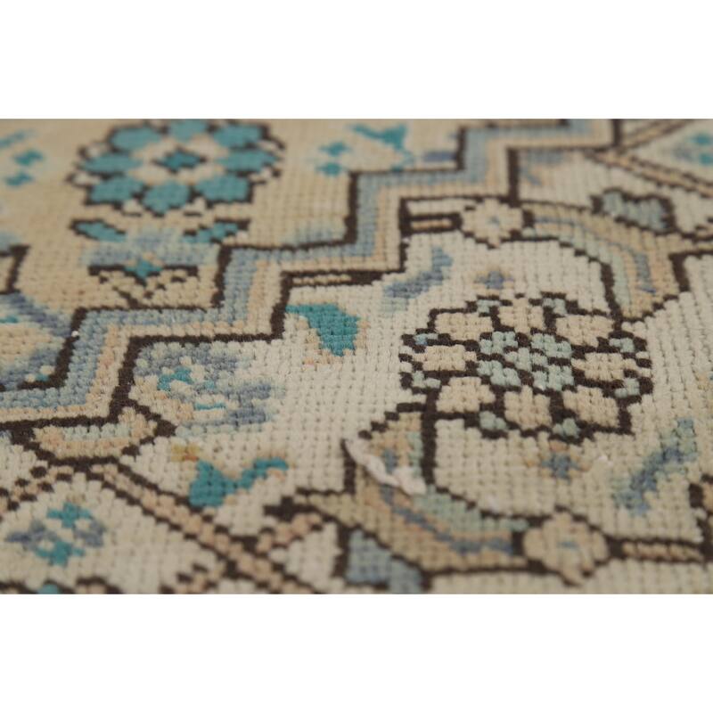 Geometric Tabriz Persian Area Rug Handmade Oriental Pink Wool Carpet - 8'4"x 11'5"