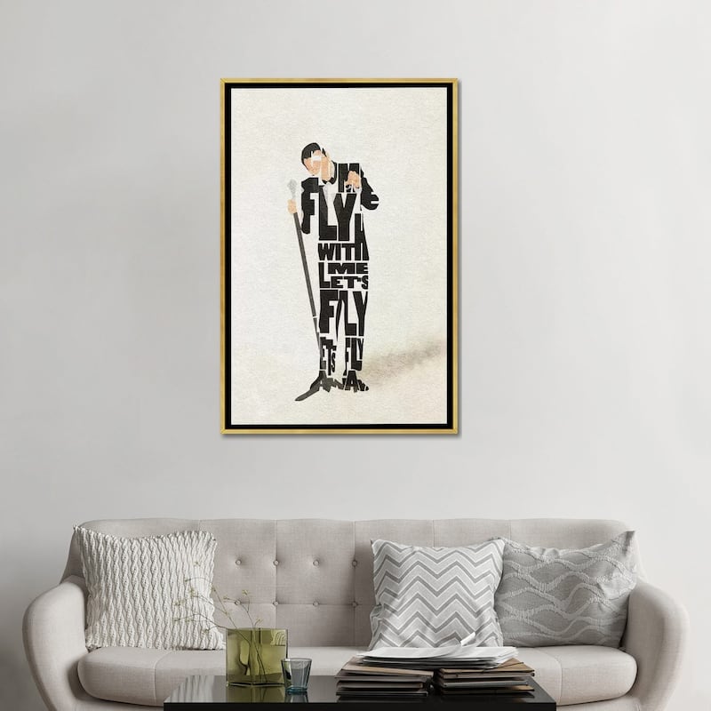 iCanvas "Frank Sinatra" by Ayse Deniz Akerman Framed Canvas Print