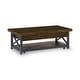 preview thumbnail 3 of 5, Carpenter Brown Rectangular Lift-Top Coffee Table with Casters by Flexsteel - 50" x 18" x 26"