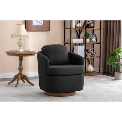 Round Accent Chair Sofa Chair with 360-Degree Rotation, Armchair Club Chair Swivel Chair Lounge Chair