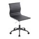 preview thumbnail 25 of 41, Porch & Den Tower Master Armless Adjustable Task Chair Black Faux Leather/Black Metal