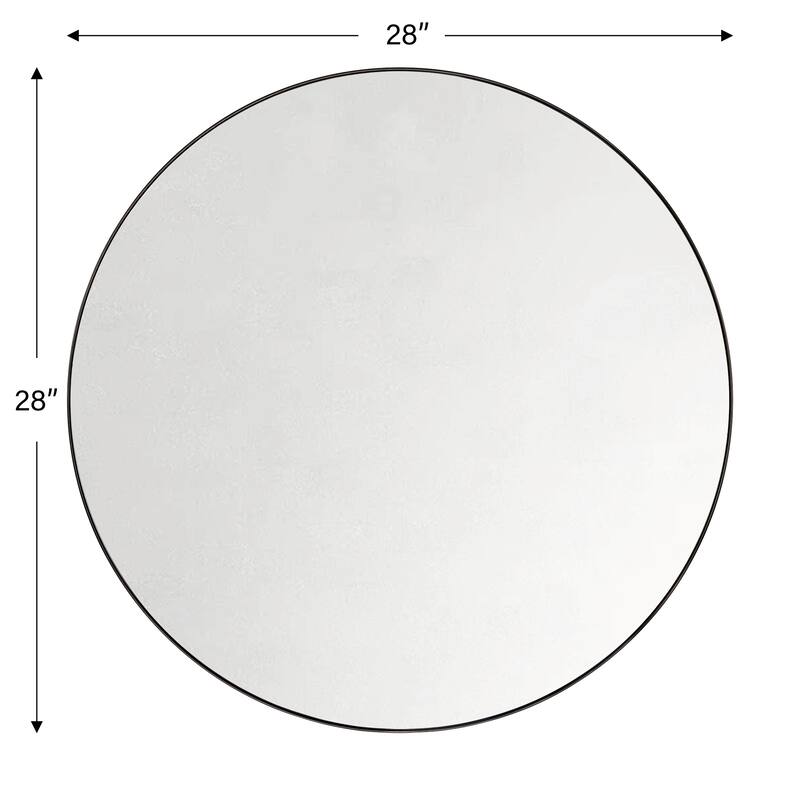 TEHOME Yolanta Round Metal Wall Mirror