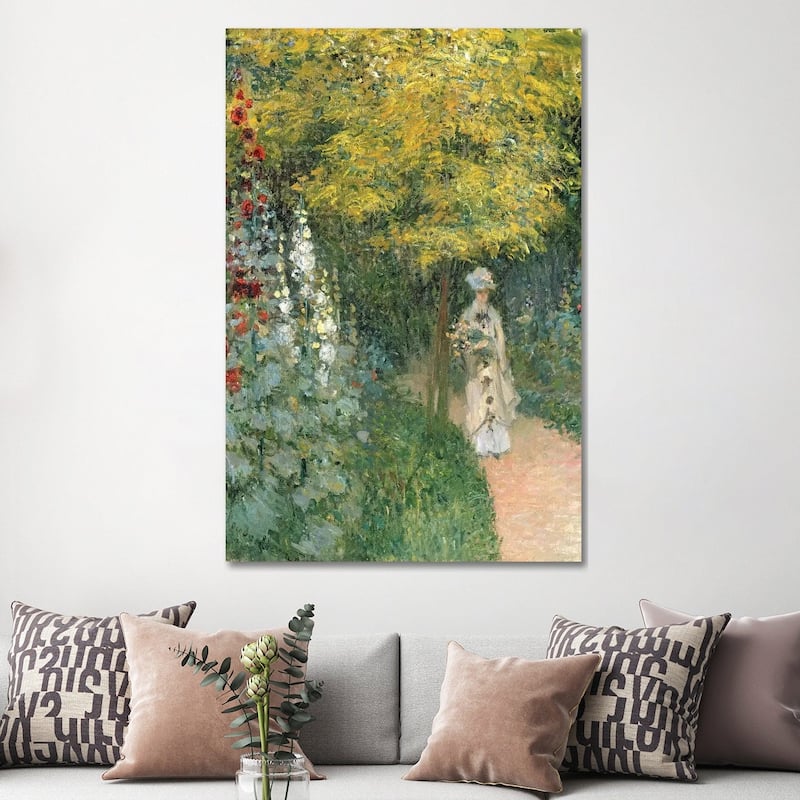 iCanvas "Rose Garden, 1876 " by Claude Monet Canvas Print