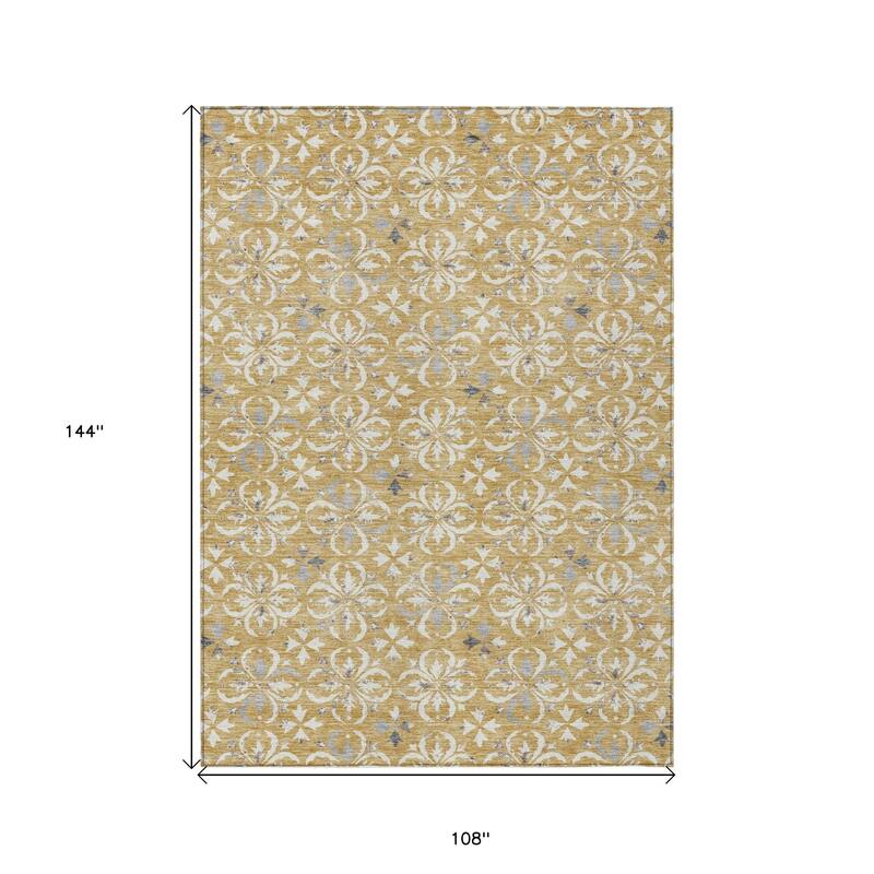 HomeRoots Floral Transitional Rectangle Outdoor Rug