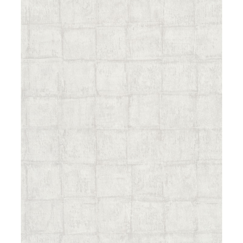Galerie Wallcoverings Eden Collection Textured Tile Vinyl on Non-Woven Matte Wallpaper Roll - 33 feet x 21 inches - Pink/Grey