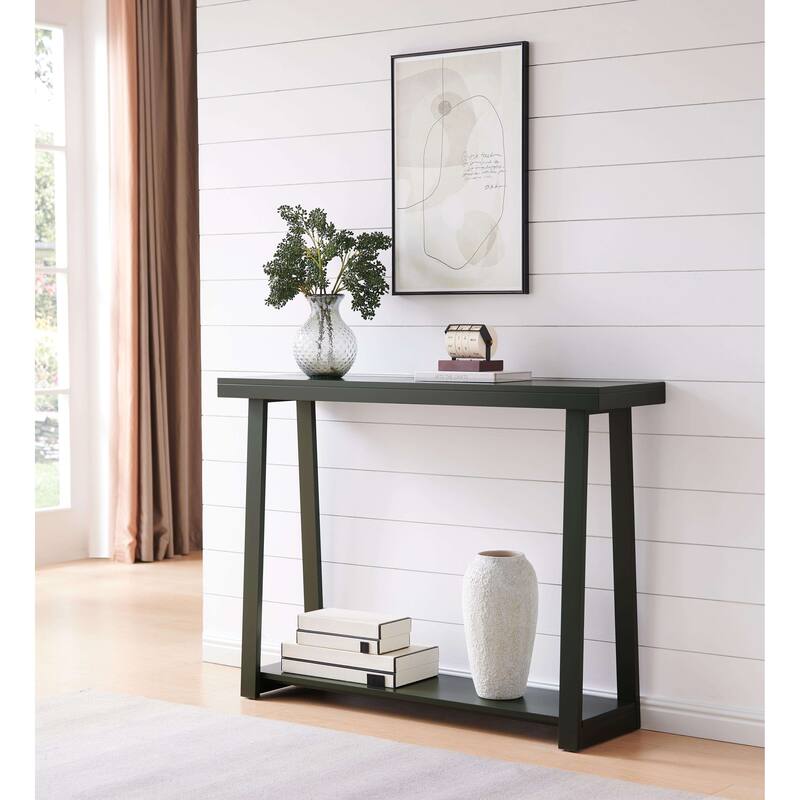 Emma Collection Wood 36" Modern Console Table with Shelf - Caviar