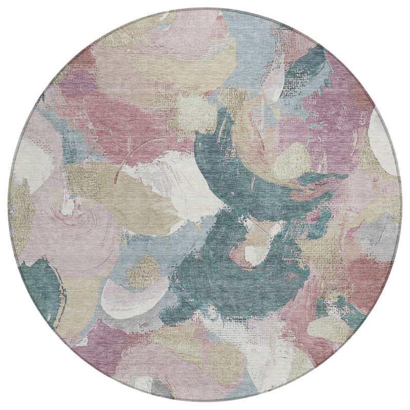 HomeRoots Abstract Transitional Rectangle Outdoor Rug