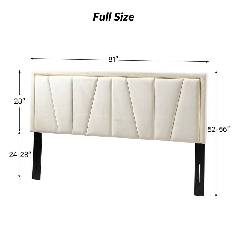 Eberhard Upholstered Tufted Contemporary Adjustable Wall-Mounted Headboard By HULALA HOME