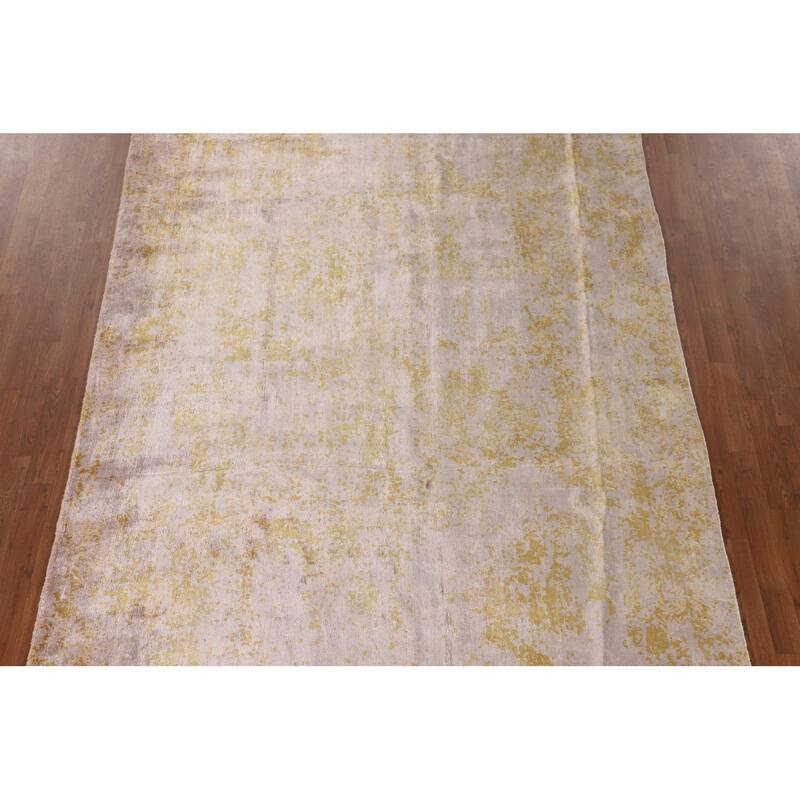 Multi-Color Abstract / Modern Area Rug Handmade Wool Carpet - 6'6"x 9'9"