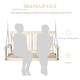 preview thumbnail 6 of 15, Outsunny 2-Seater Hanging Porch Swing Outdoor Patio Swing Chair Seat with Slatted Build and Chains