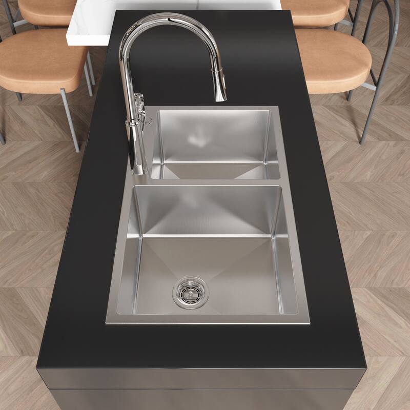 Stainless Steel Kitchen Sink, 30″x19″ Single Bowl, Undermount HandmadeSink in Black, with US Standard Drain and Hook