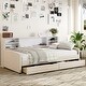 preview thumbnail 1 of 12, Twin Size Upholstered Platform Bed with Headboard and Storage Drawers, Velvet Fabric with Built-in Shelf Beige