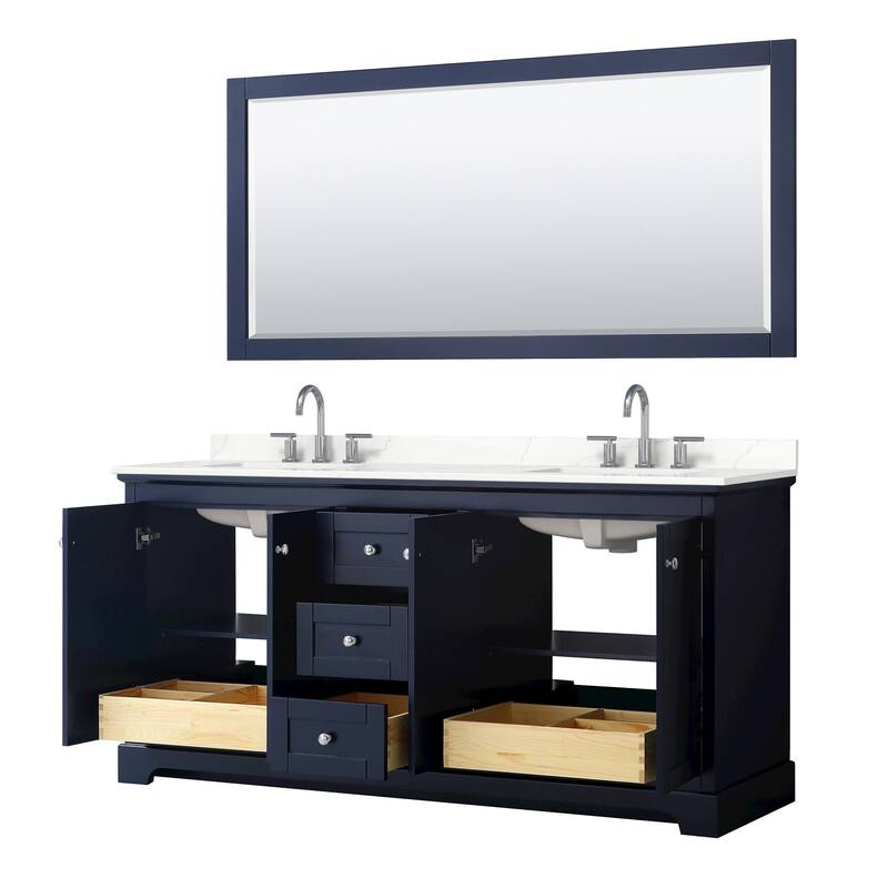 Wyndham Collection WCV232372D-QTZ-US3M70 Avery 72" Free Standing