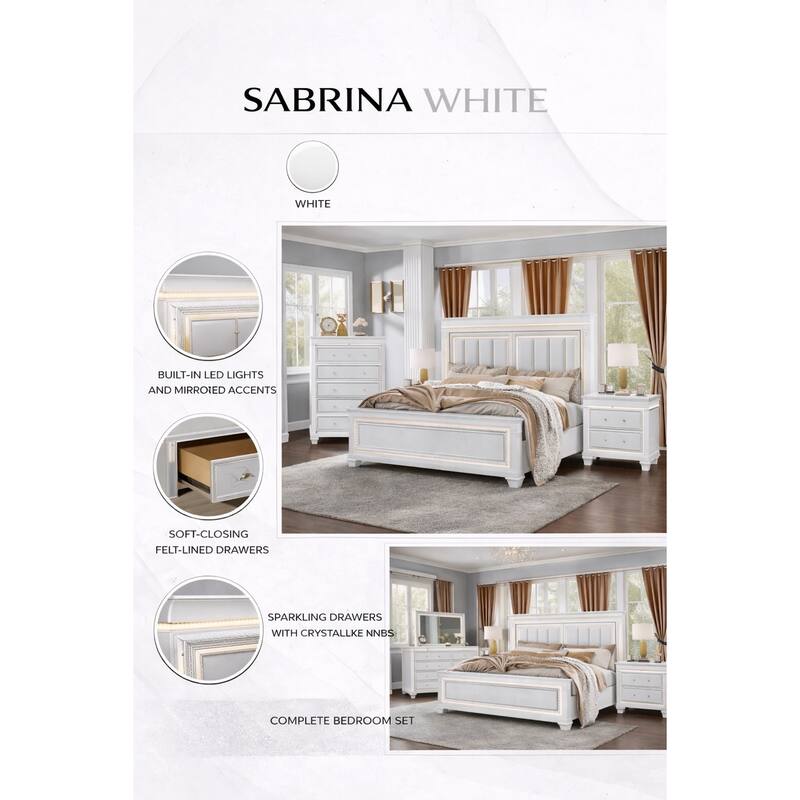 Sabrina Bedroom Set with LED Lighting