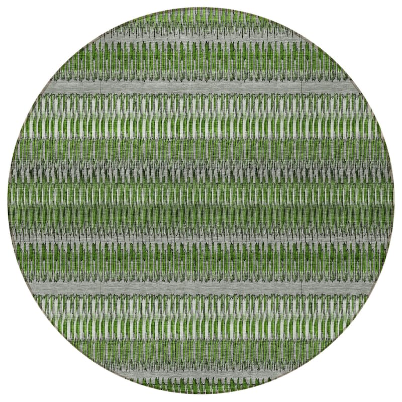 HomeRoots Striped Transitional Rectangle Outdoor Rug