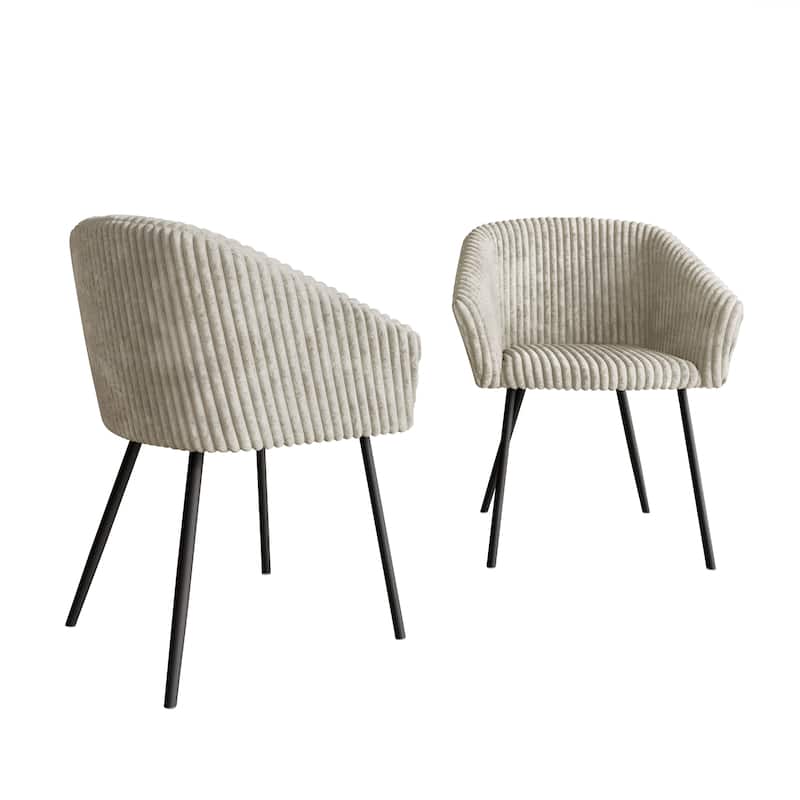 CraftPorch Minimalist 2-Piece Dining Chair - Beige