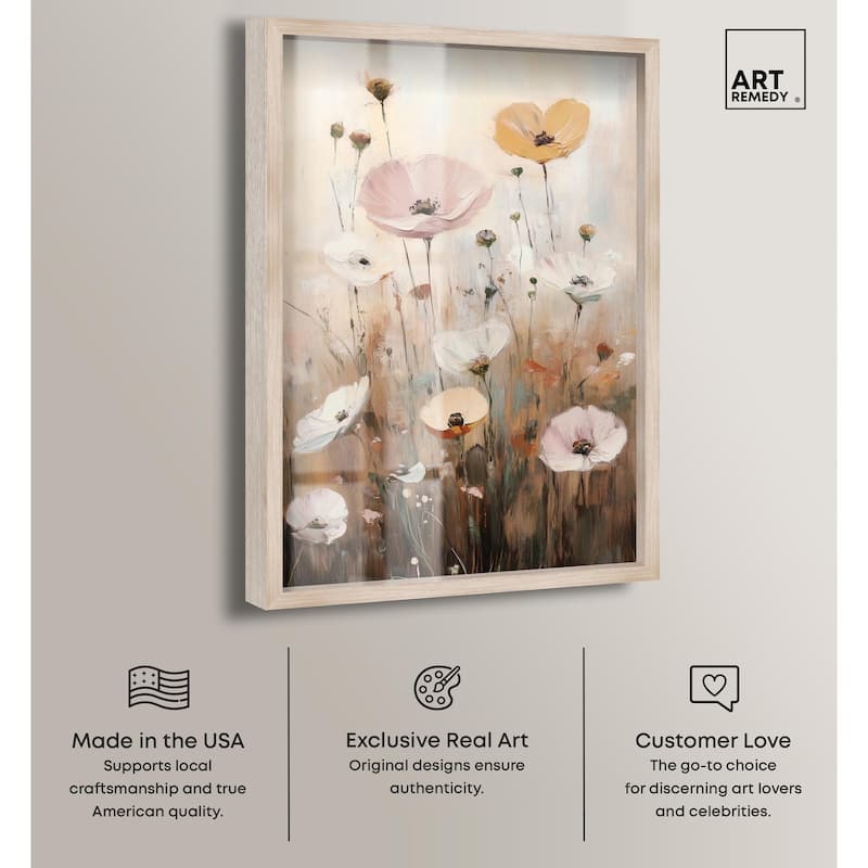 Delicate Flowers in Bloom Shadowbox by Art Remedy