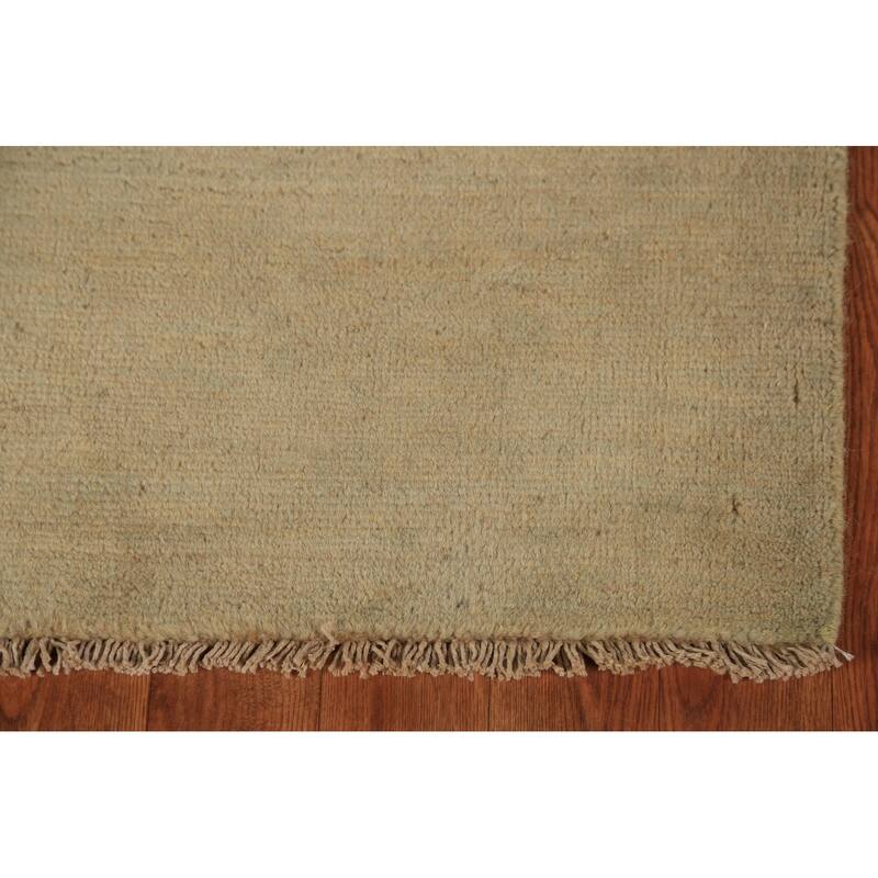 Modern Gabbeh Oriental Runner Rug Hand-Knotted Wool Carpet - 3'0" x 11'0"