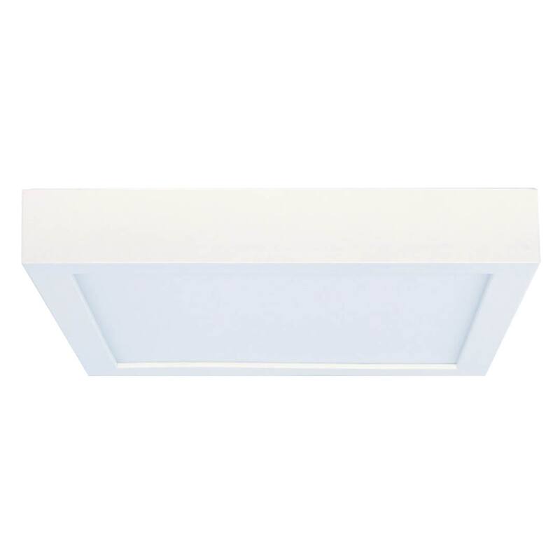 Bulbrite Single LED 7'' Square Flush Mount Fixture, 60W Equivalent