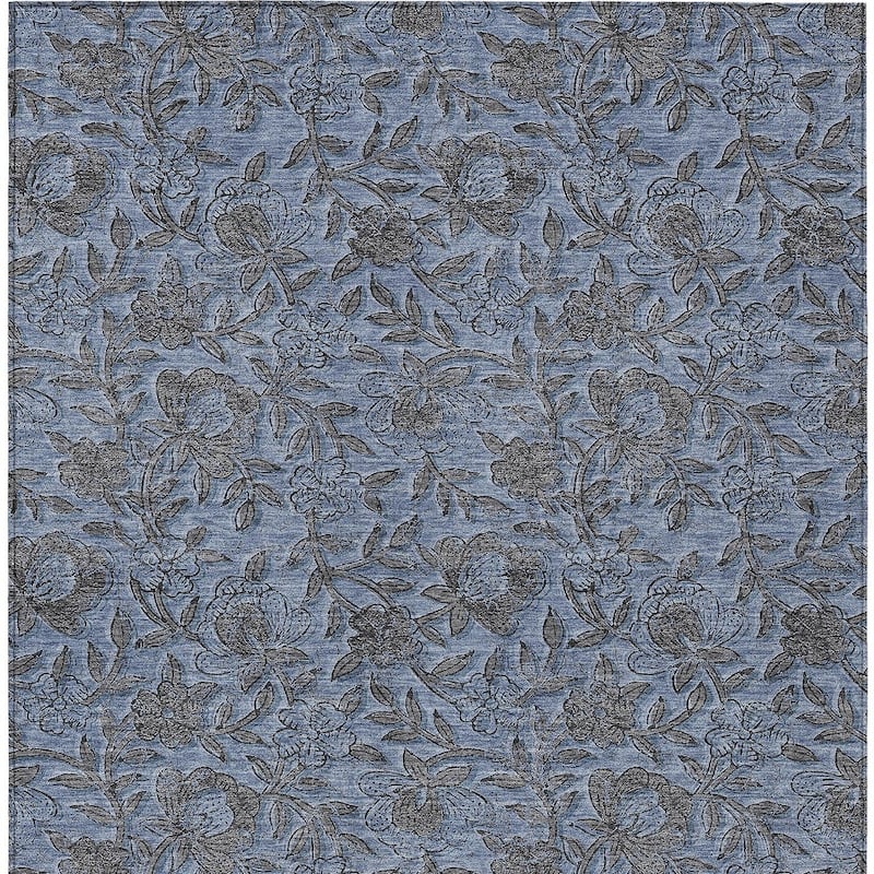 HomeRoots Floral Transitional Rectangle Outdoor Rug