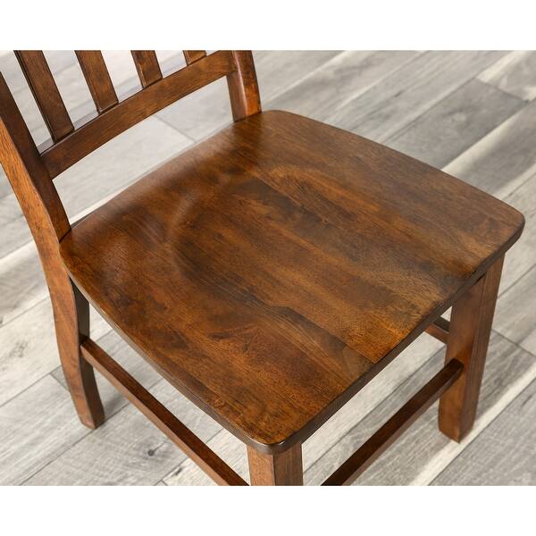 Shop Furniture Of America Yizi Country Oak Slat Back Dining Chairs Set Of 2 On Sale Overstock 9932597