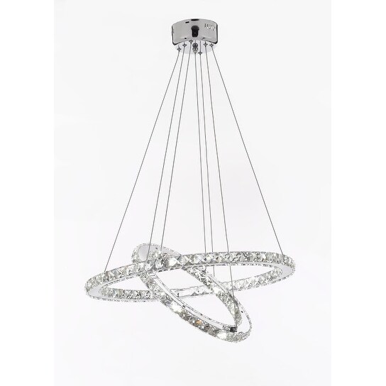 Crystal Elipse Ring Chandelier LED Modern / Contemporary Lighting 23" Wide