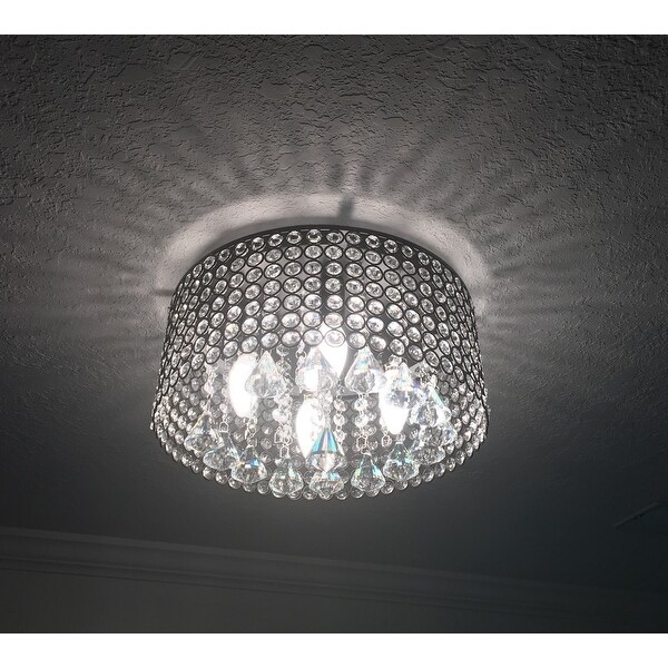 Shop Silver Orchid Taylor 4-light Antique Black and Crystal Drum ... Shop Silver Orchid Taylor 4-light Antique Black and Crystal Drum ...